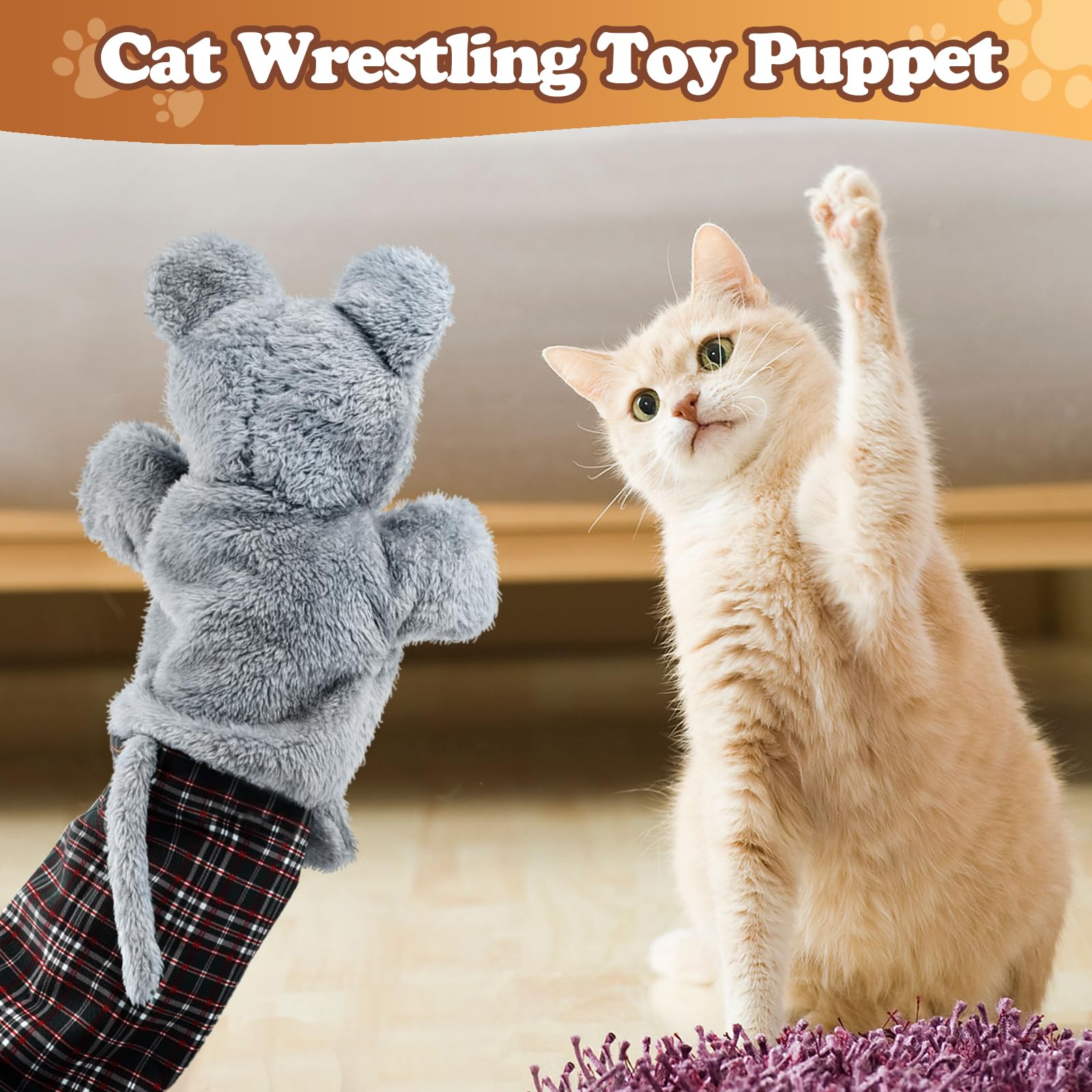 babyye Cat Wrestling Glove bond showcases stronger owner-pet connection during play.