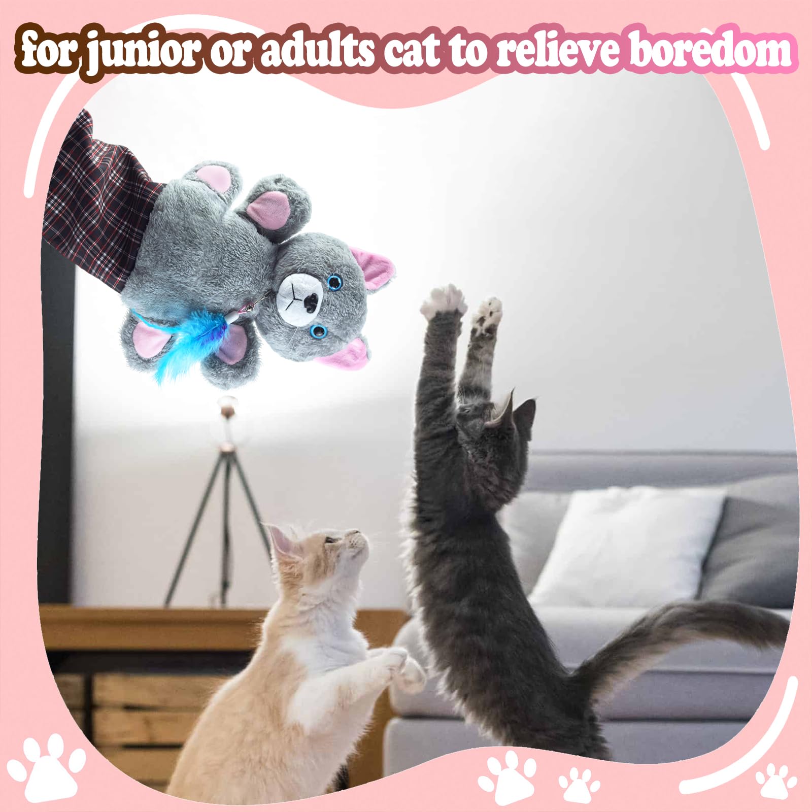 Babyye cat wrestling glove hunting-instinct stimulates natural behaviors through safe mock hunts.