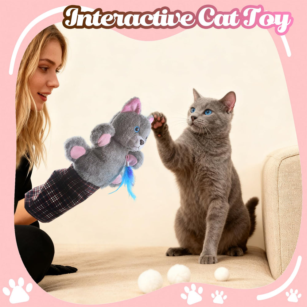 Babyye cat wrestling glove interactive-play encourages engaging games and chasing actions.