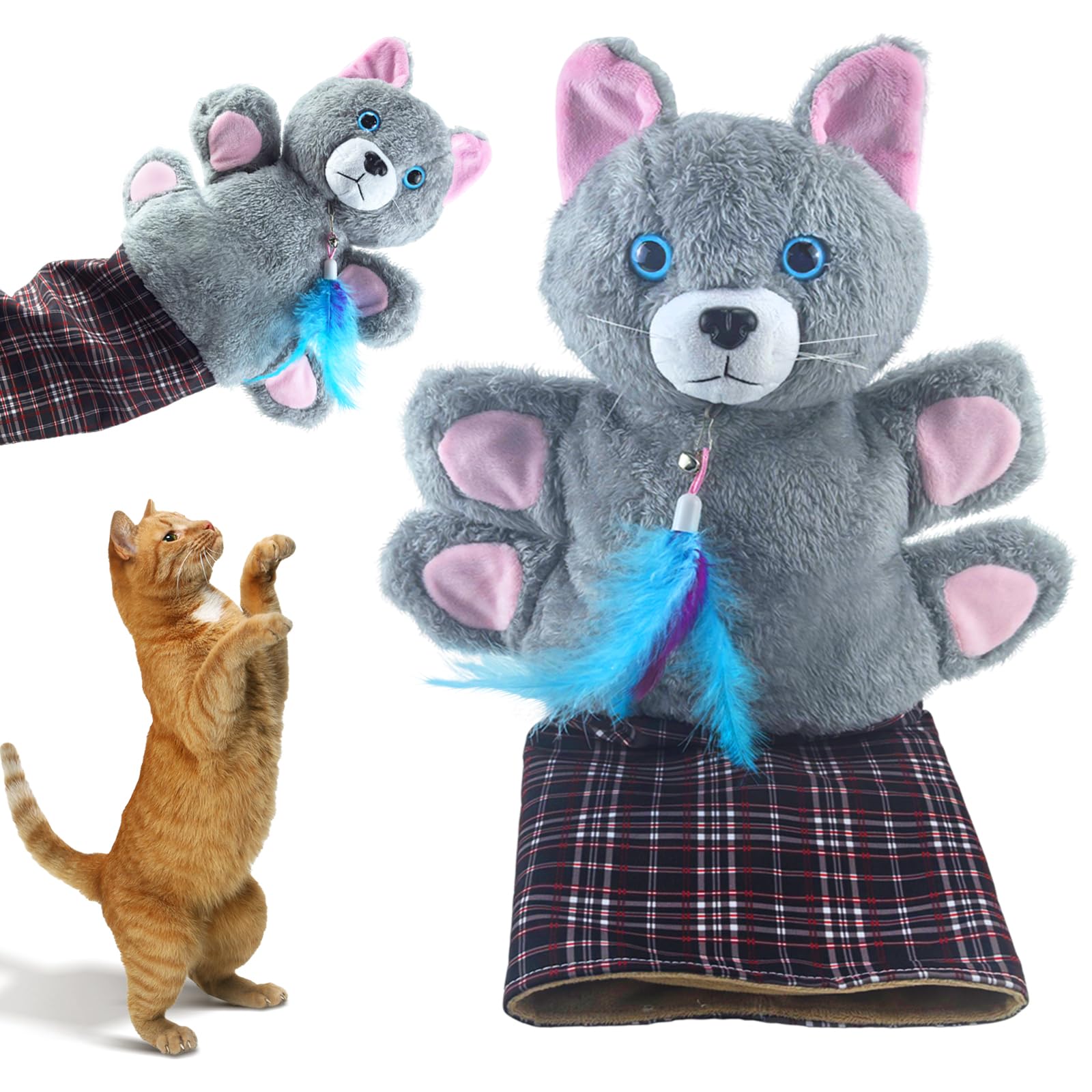 Babyye cat wrestling glove puppet-design invites interactive play and strengthens bonding during sessions.