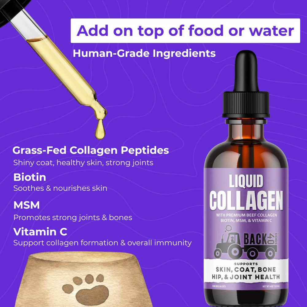 Back 40 Dogs collagen may soothe itchy skin in dogs.