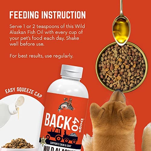 Back 40 Dogs oil dropper close-up highlights easy shake-before-use routine.