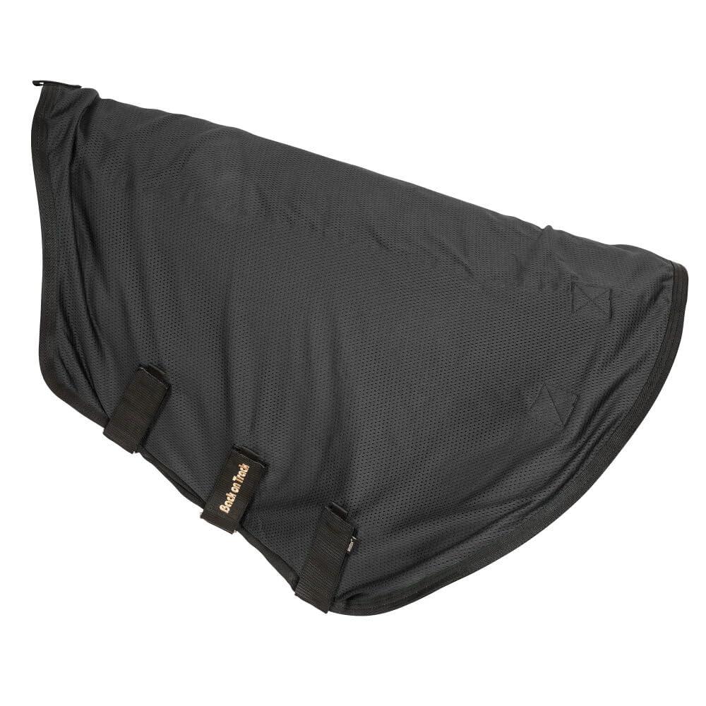 Back on Track Royal Neck Cover Deluxe Black 75-inch with easy hook-and-loop closures for comfortable fit.