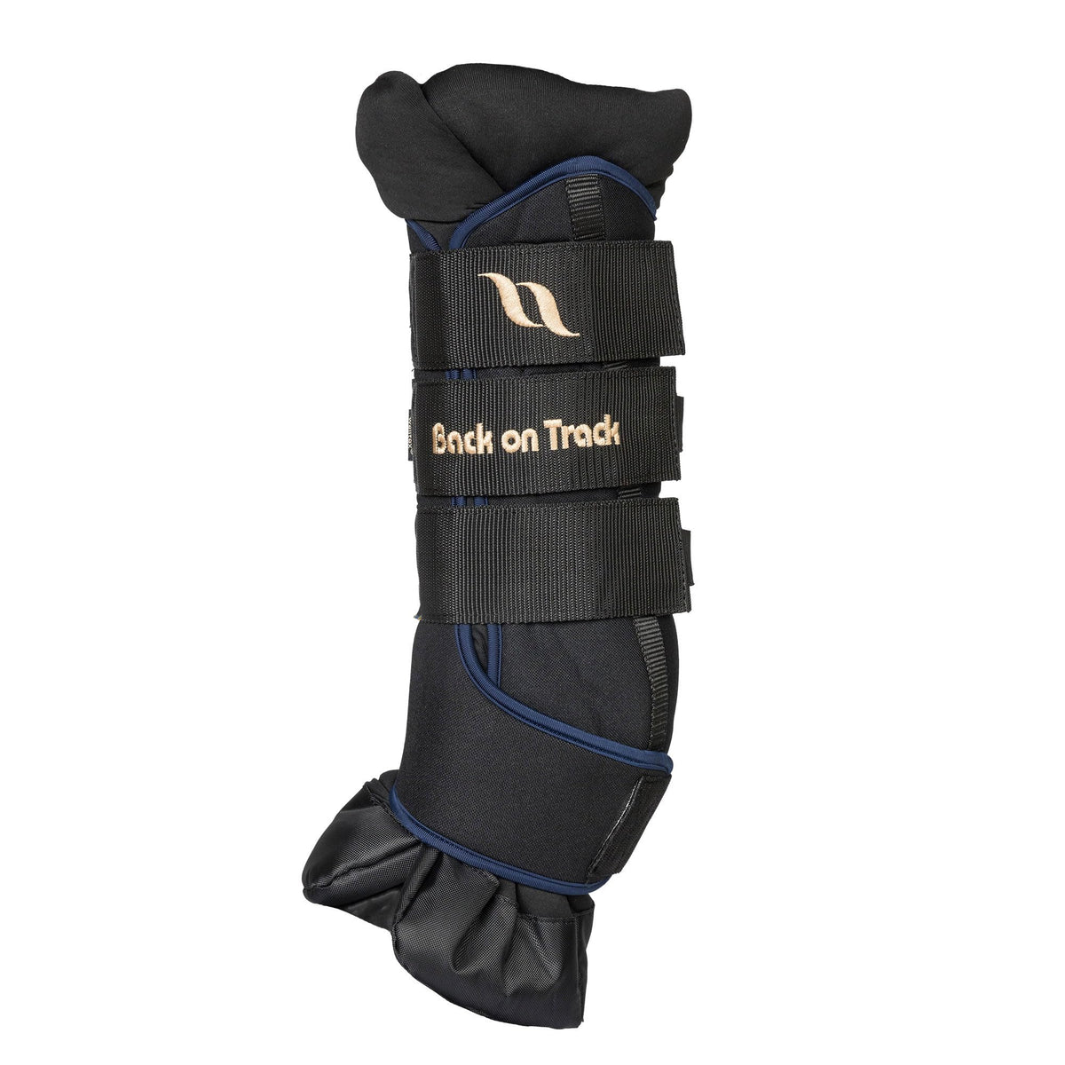 Back on Track Royal Quick Wraps Deluxe leg wrap navy supports comfortable movement