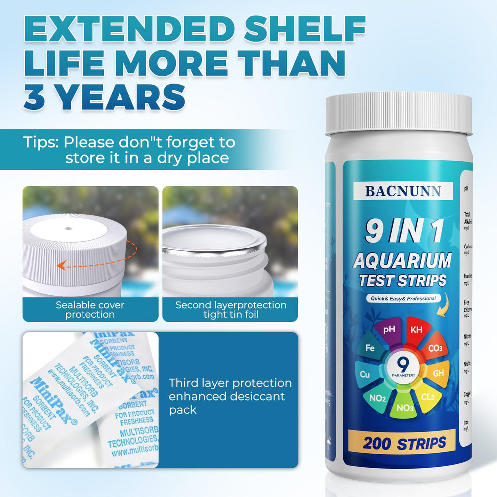BACNUNN quick-read result reveals tank water quality status at a glance