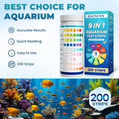 BACNUNN test strip dipped into water for fast reading