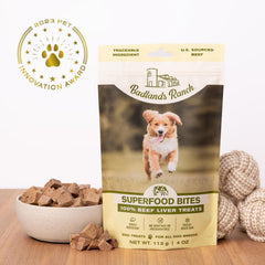 BADLANDS RANCH four-ounce pack of treats is convenient for training on the go.
