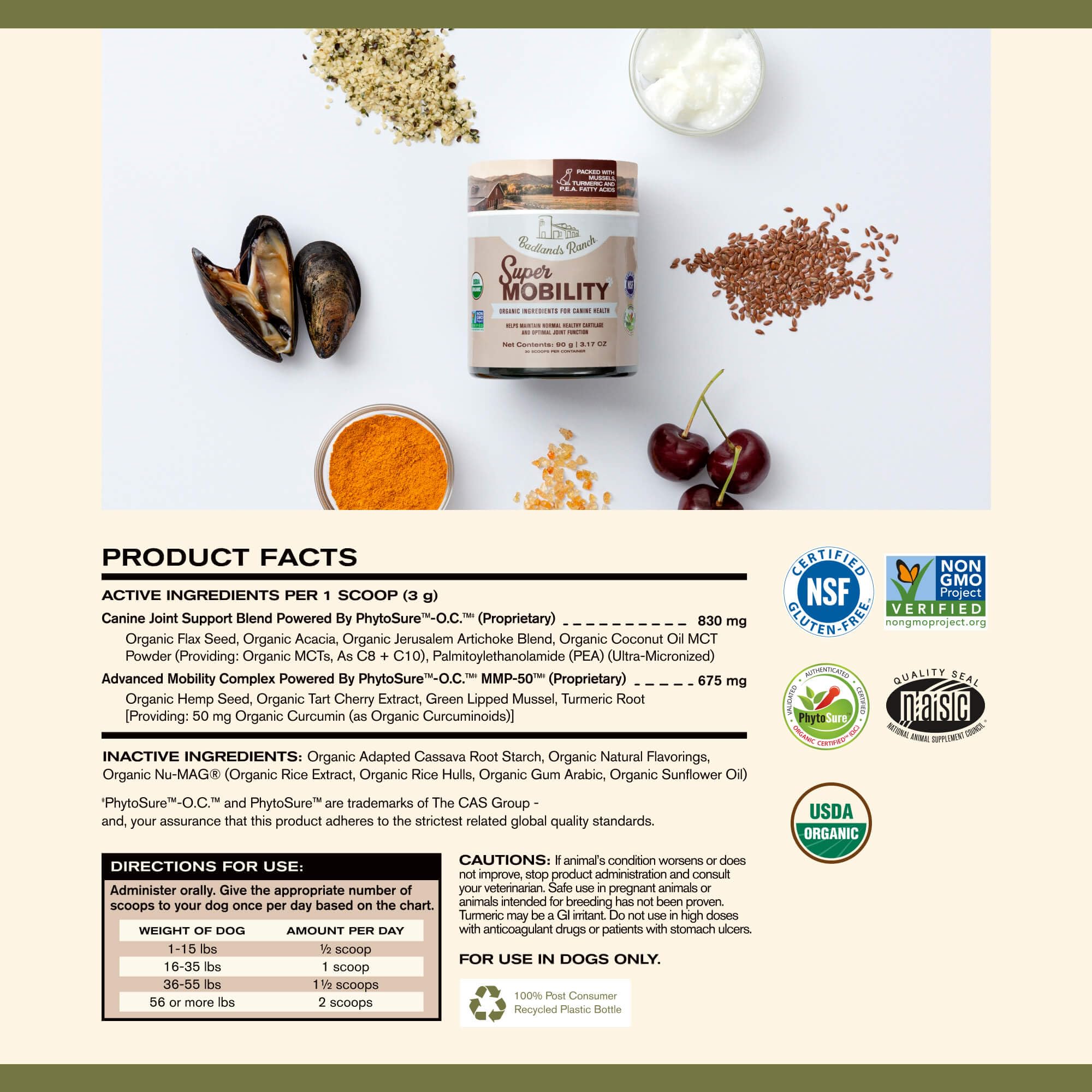 Green-lipped mussel ingredient image from Badlands Ranch signals omega-3 rich joint nourishment.