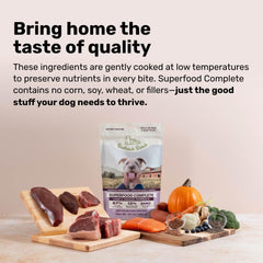 BADLANDS RANCH lamb-venison-protein ingredients closeup emphasizing premium protein sources