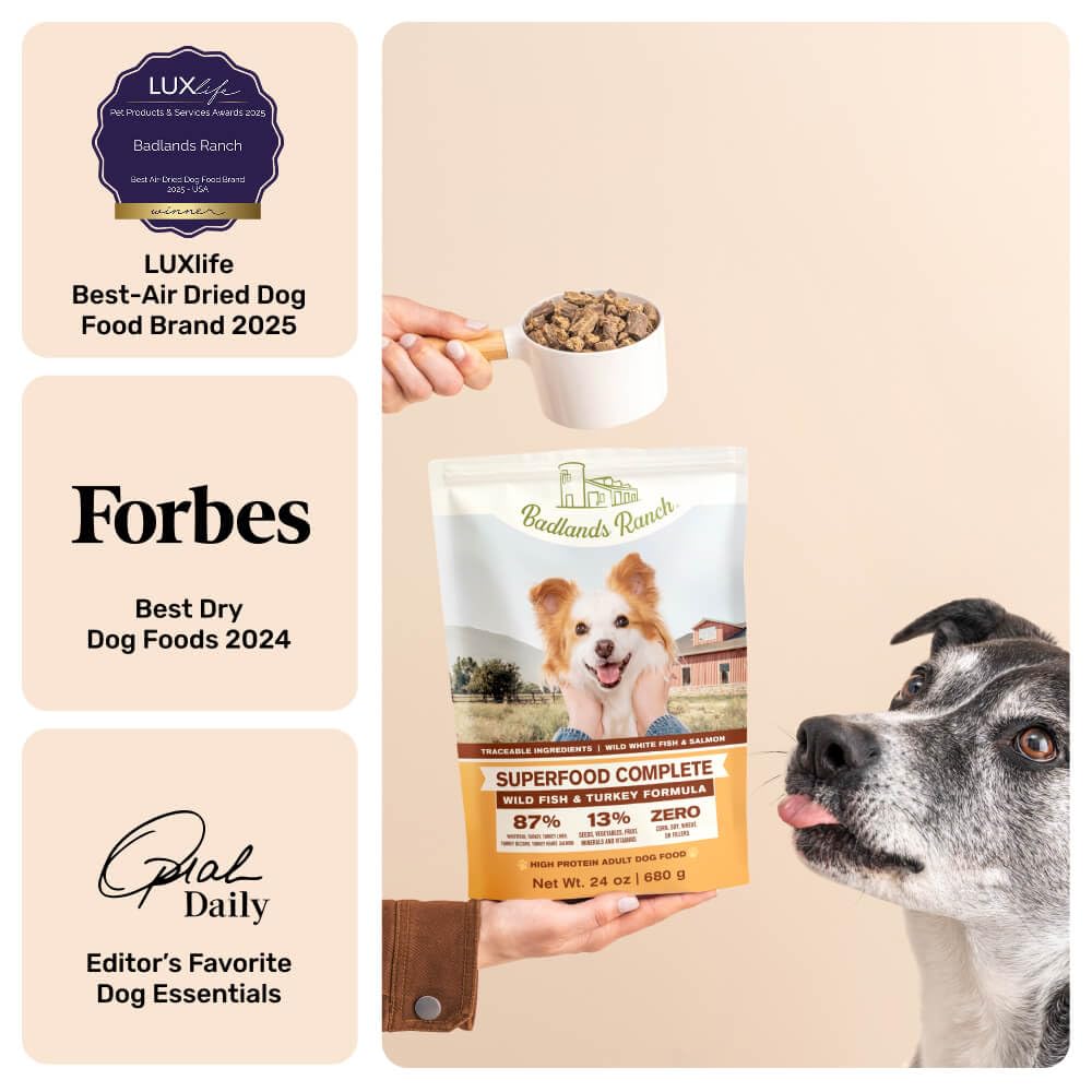 BADLANDS RANCH multi-pack value image hints at savings and consistent nutrition.