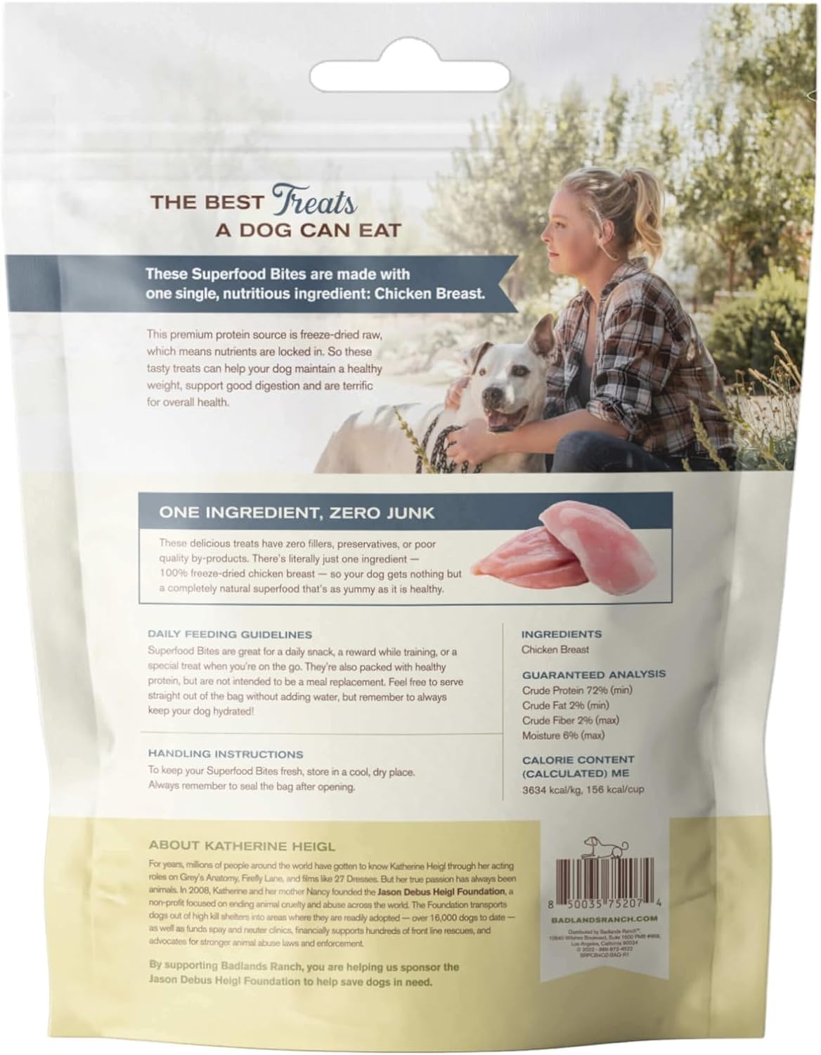 BADLANDS RANCH packaging 4oz shows value and portion-controlled rewards for training.