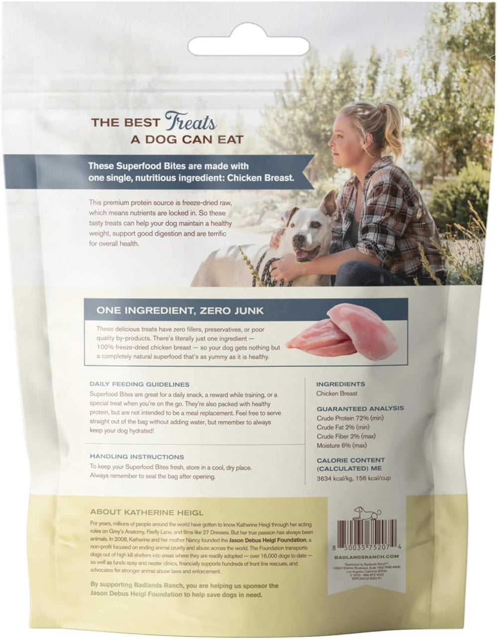 BADLANDS RANCH packaging 4oz shows value and portion-controlled rewards for training.