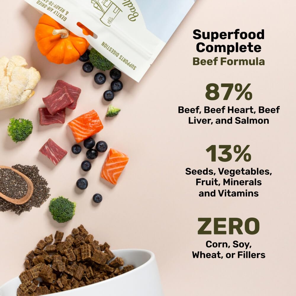 BADLANDS RANCH coat-nourishing nutrition image suggests skin and coat benefits.