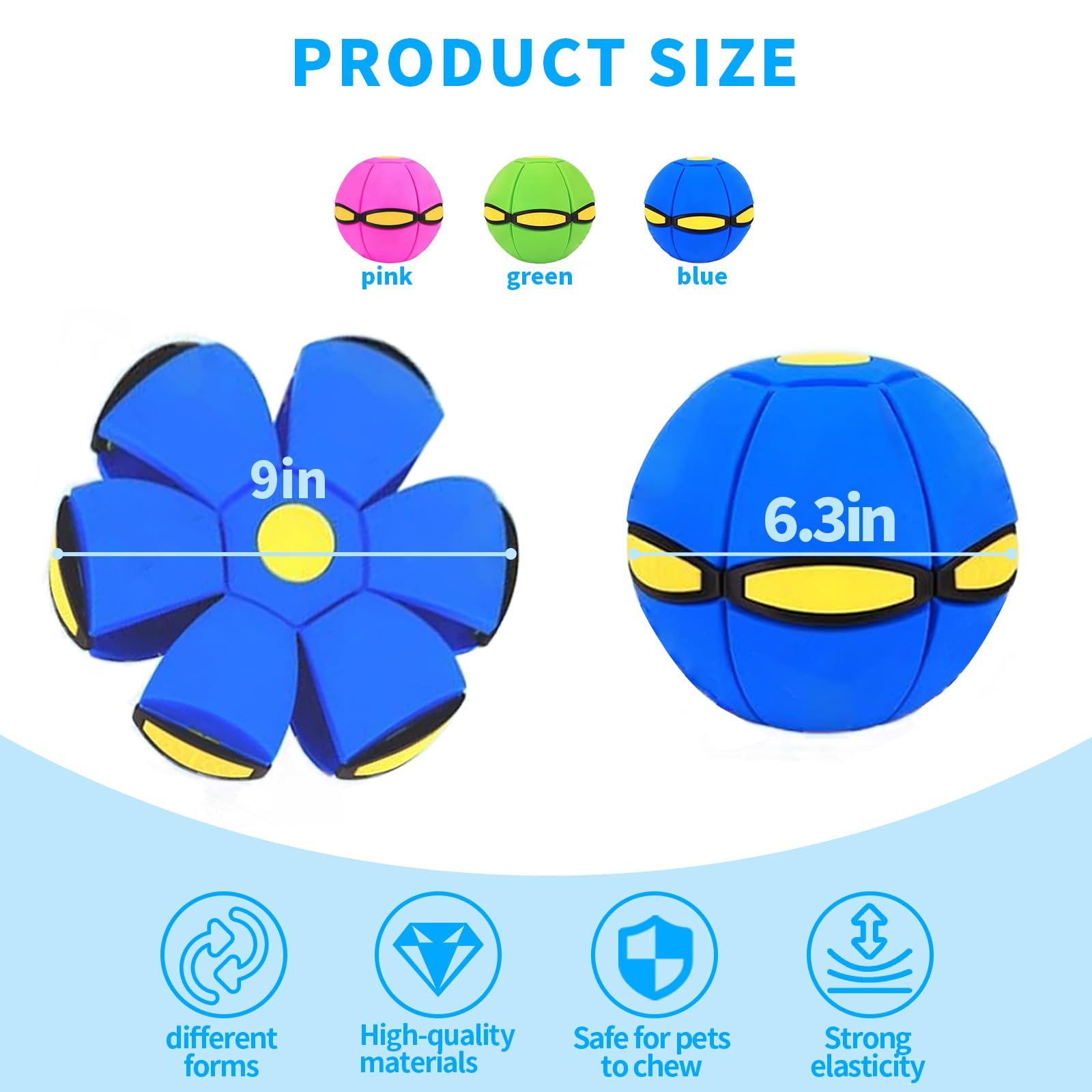 BADWALT eco-friendly material provides durable indoor/outdoor toy.