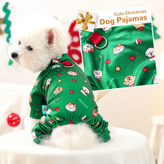 BAEJMJK Christmas dog pajamas green XL sleeve detail shows flexible fit for active pets