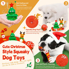 BAEJMJK Christmas tree dog toy—festive chew and teething fun for pups