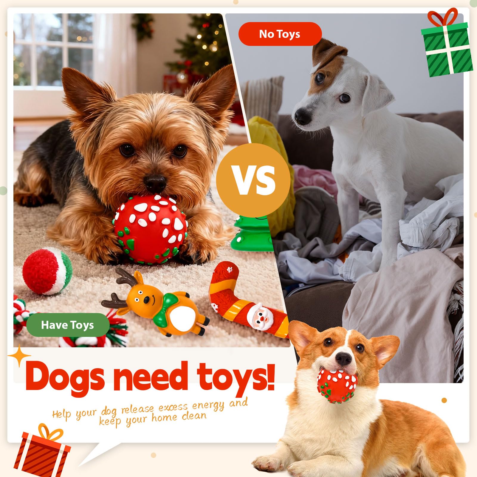 BAEJMJK red squeaky ball—textured surface for surface cleaning feel during play
