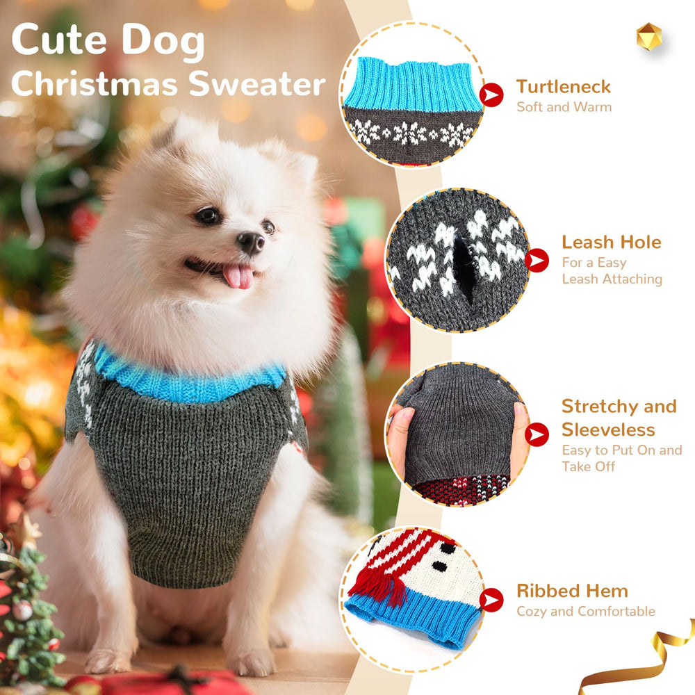 BAEJMJK festive grey knit with red-and-white stripe design
