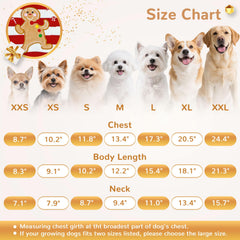 BAEJMJK size guide graphic shows fit for different dogs