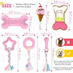 BAEJMJK pink rope toy for added interest and dental cleaning