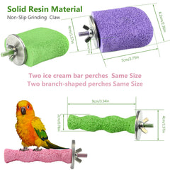 Baeruuss branch-shaped perches provide a natural-feel option for active birds.