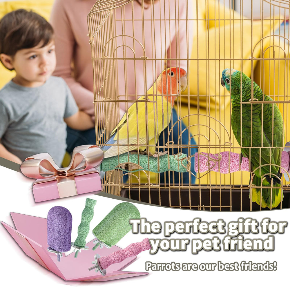 Baeruuss 2pcs ice-cream-bar and 2pcs branch perches for versatile play.