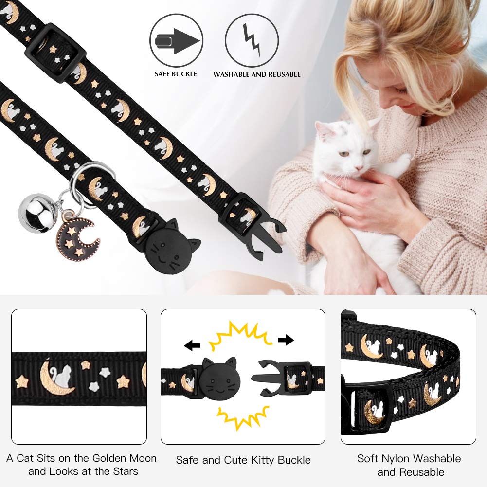 Baeuppit breakaway cat collar pendant glows after charging for easy location