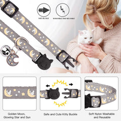 Baeuppit cat collar adjustable 7-10-7 inches fits growing cats