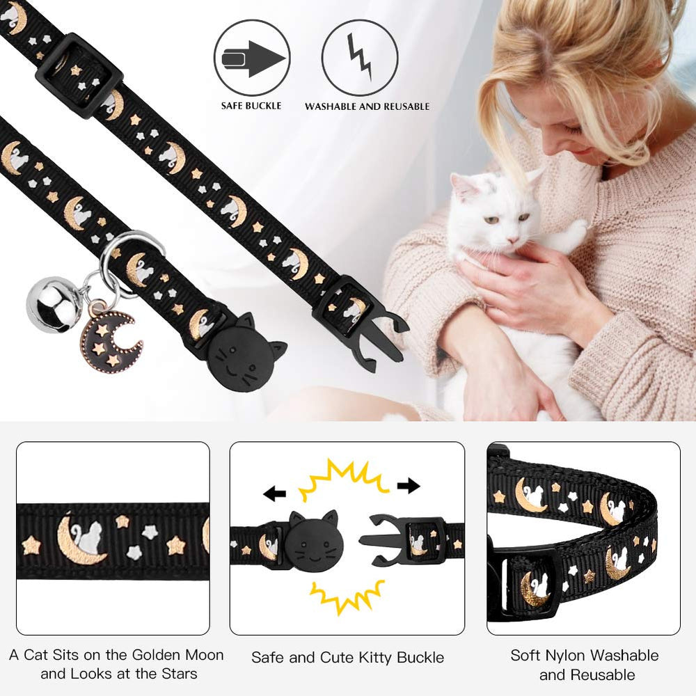 Baeuppit adjustable cat collar fits 7–10.7 inches for versatile sizing