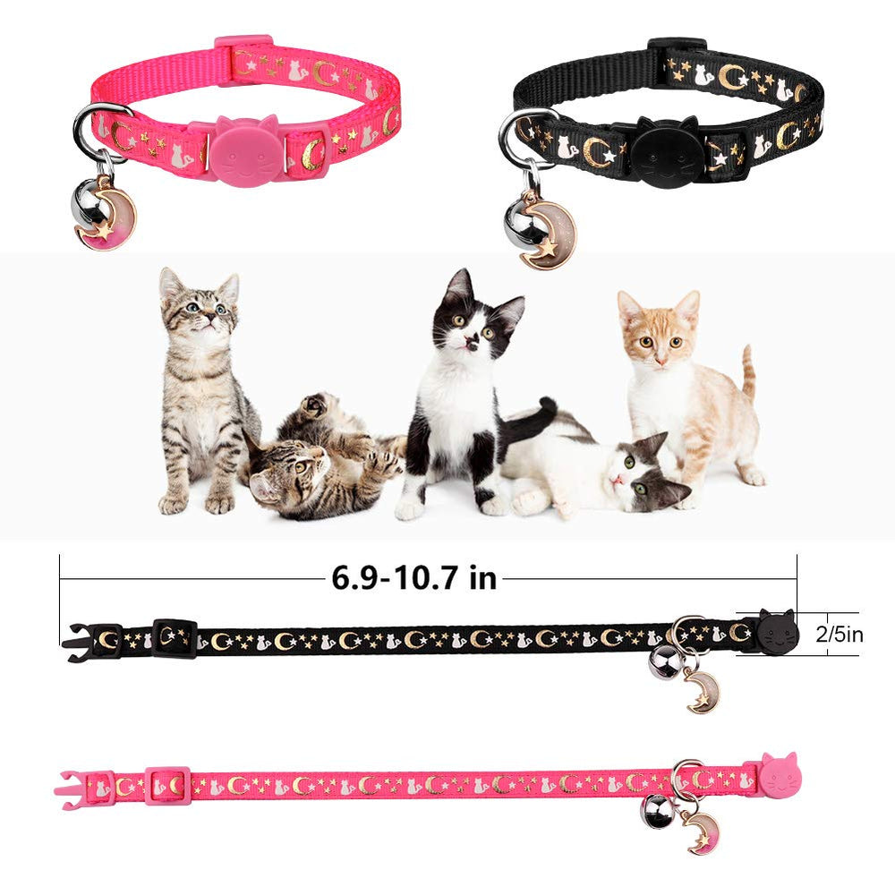 Baeuppit glow-dark collar increases nighttime visibility for cats.