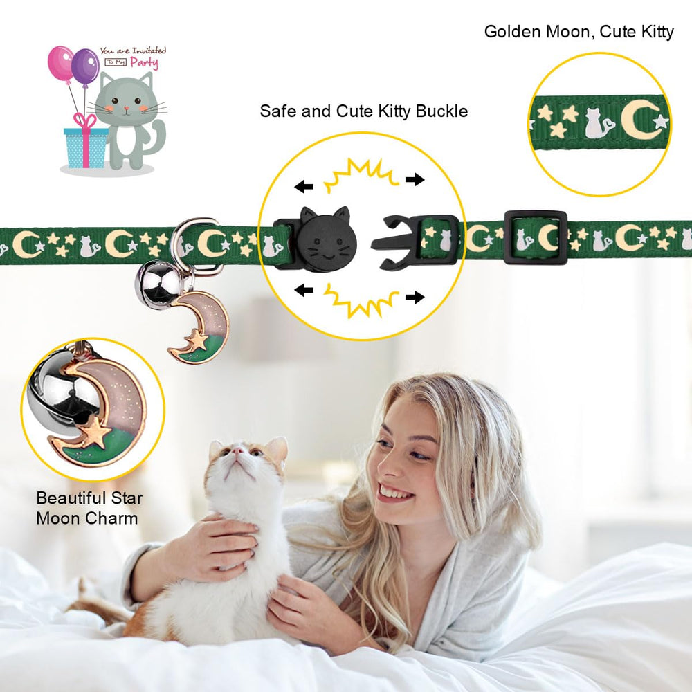 Baeuppit cat collar glow-in-the-dark after sun exposure improves visibility