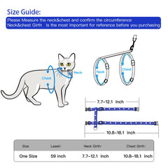 Baeuppit cat harness adjustable neck and chest for a customizable fit