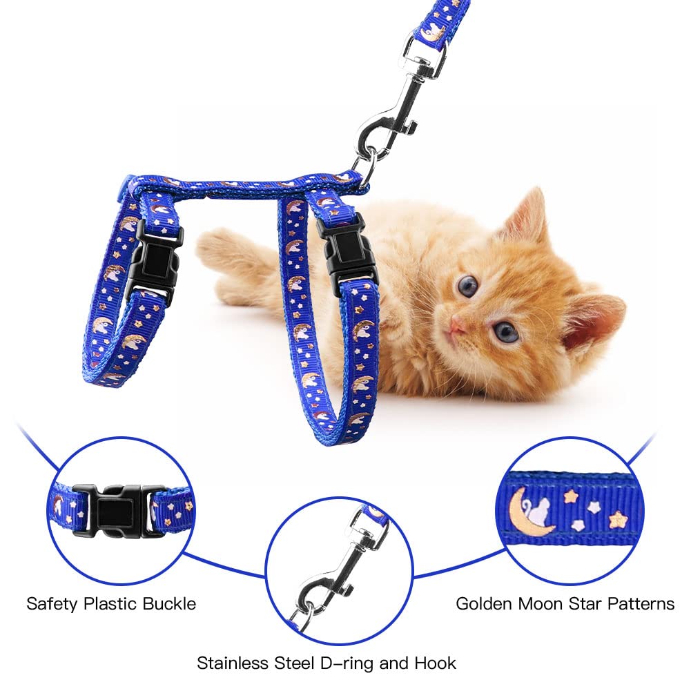 Baeuppit cat harness in soft nylon for lightweight daily comfort during outings