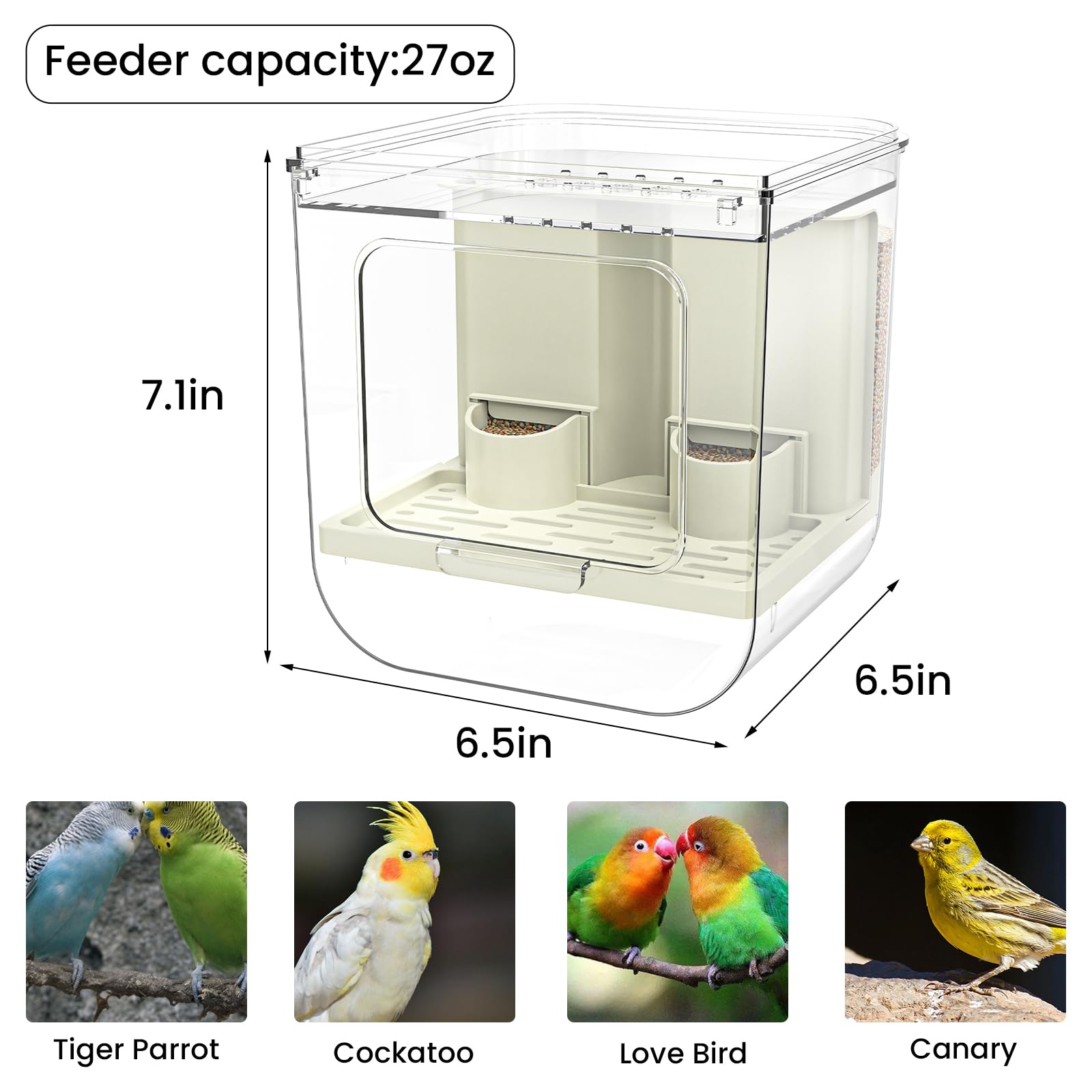 BAGHPBM No Mess feeder fully disassemblable design supports maintenance.