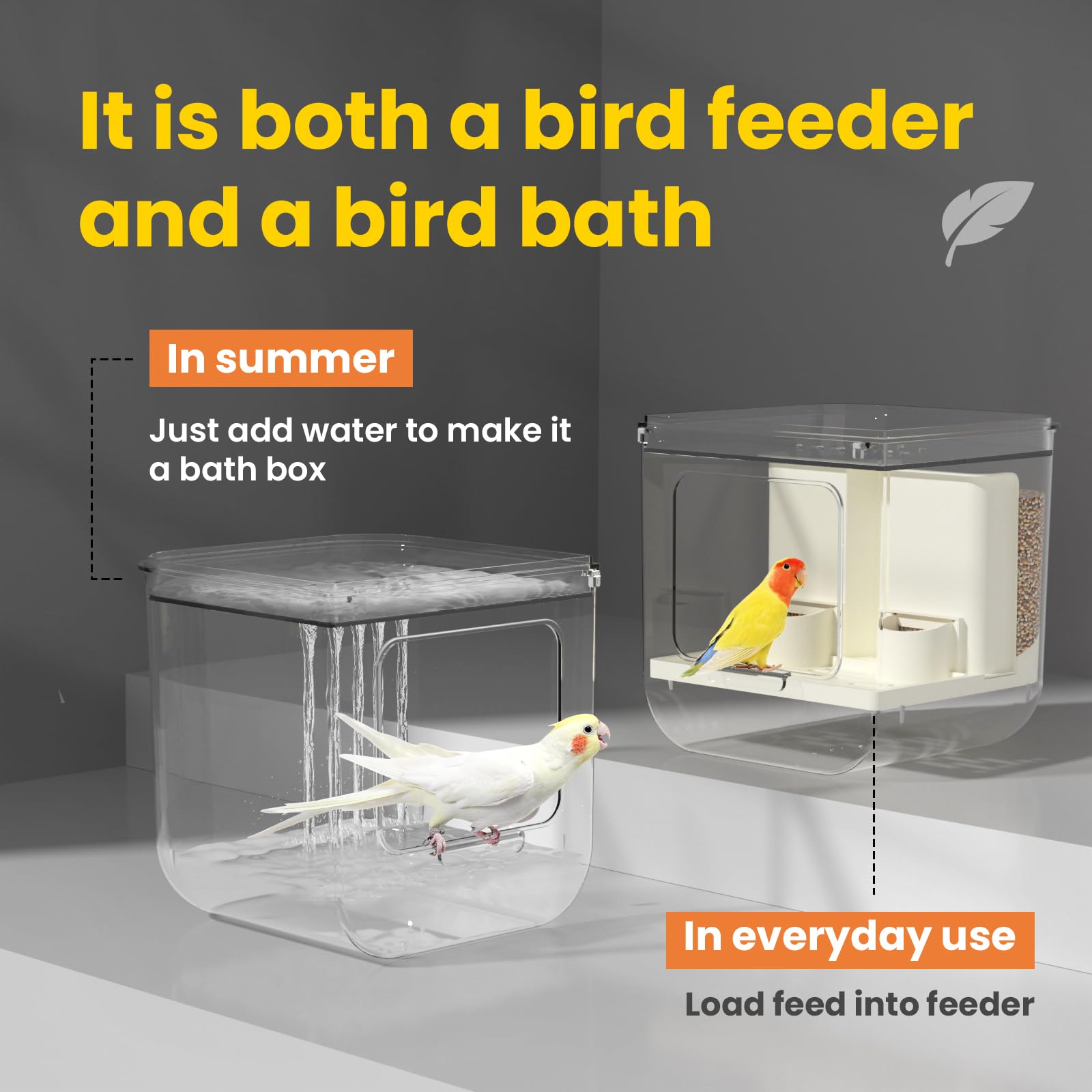 BAGHPBM No Mess feeder dimensions show compact size for small to medium cages.