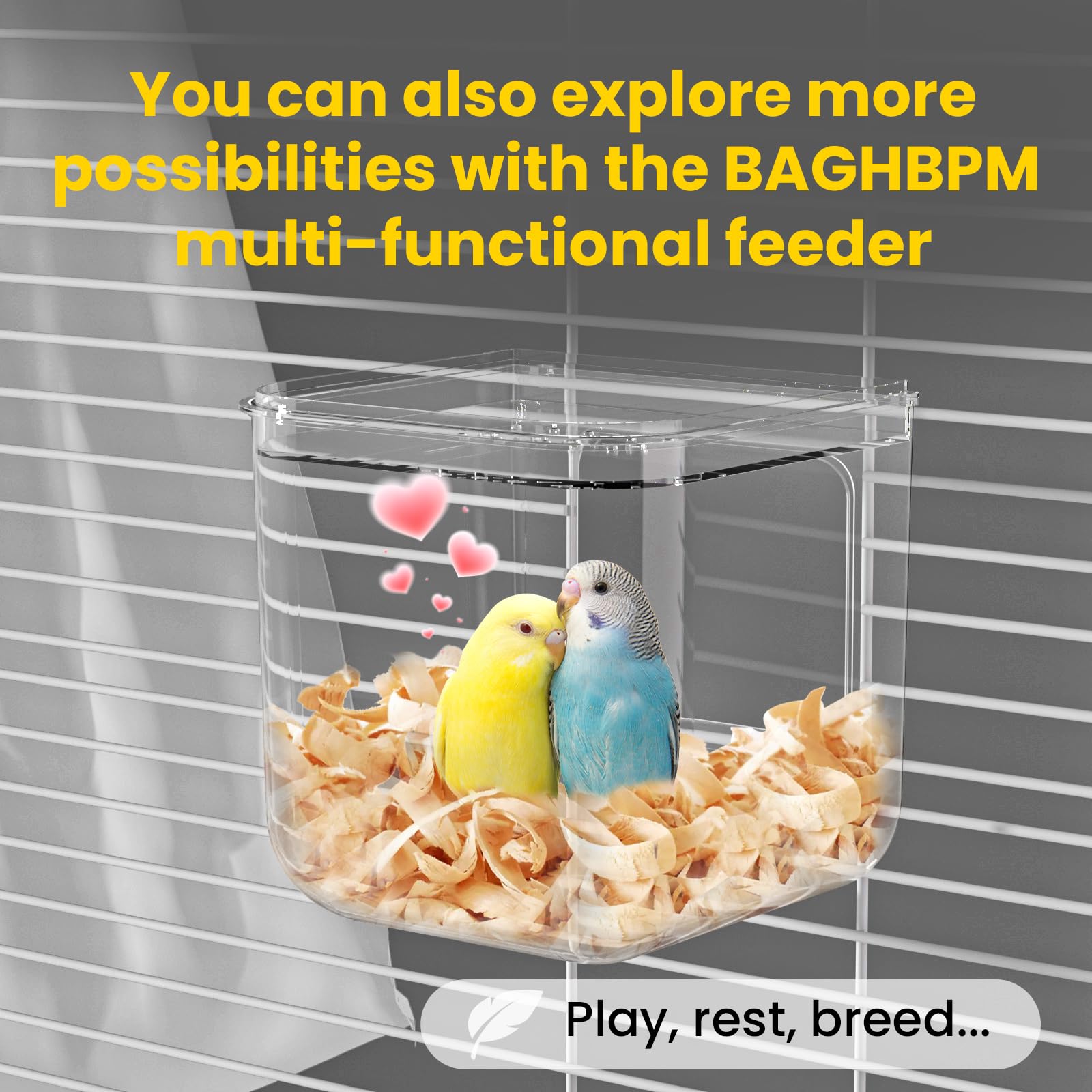 BAGHPBM No Mess feeder removable feeder allows easy cleaning.