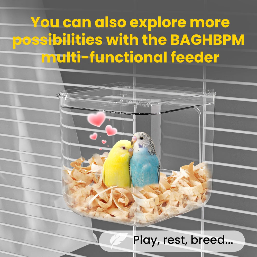 BAGHPBM No Mess feeder removable feeder allows easy cleaning.