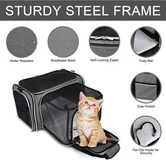 BAGLHER expandable design on three sides increases pet room.