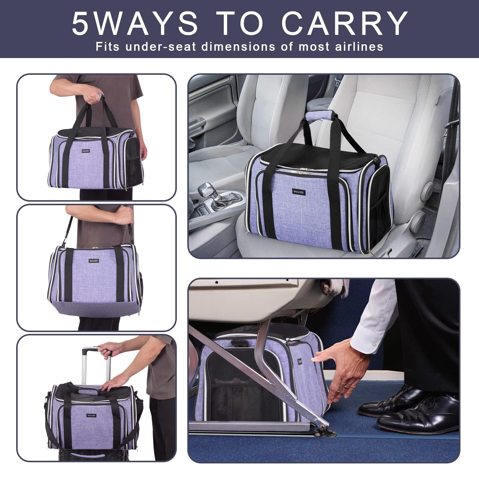 BAGLHER cat carrier foldable design aids versatile packing and storage