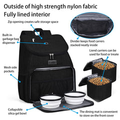 BAGLHER dog travel bag front feeding pad for convenient on-the-go meals