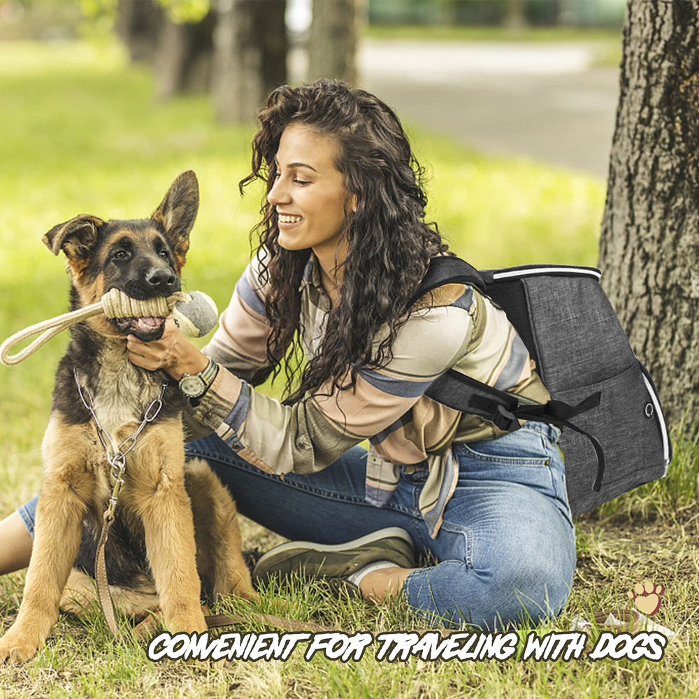 BAGLHER dog travel bag with garbage bag dispenser for easy cleanup on trips