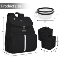 BAGLHER dog travel bag side pockets ideal for bottles and towels during trips