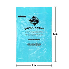 Bags on Board 9x14 inch poop bags offer roomy capacity