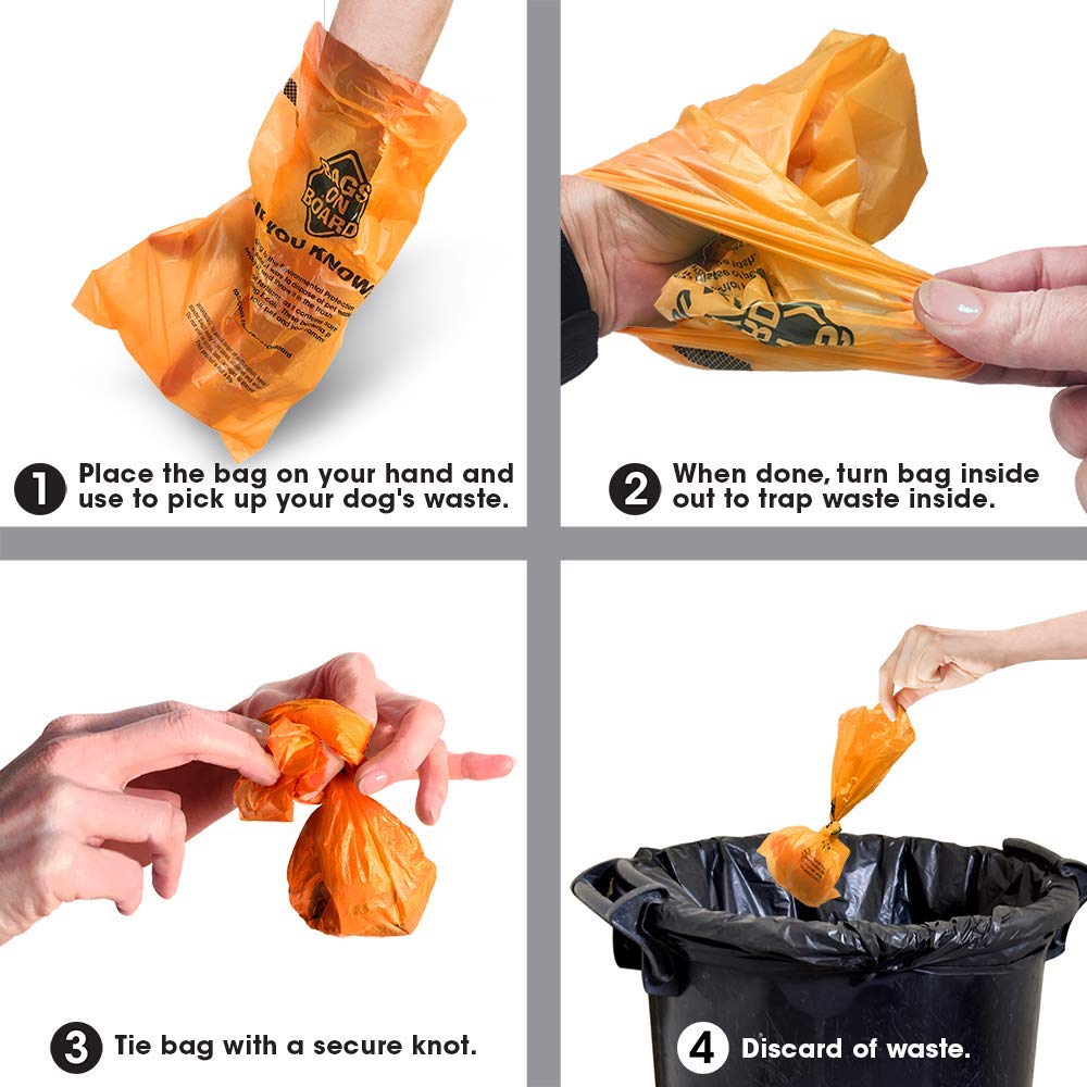 Bags On Board multi-colored rolls improve visibility and add style to cleanup.