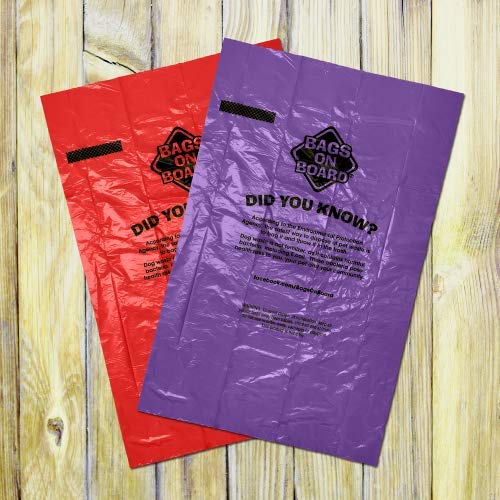 Bags on Board leak-proof bags highlight double seam for secure disposal after walks.