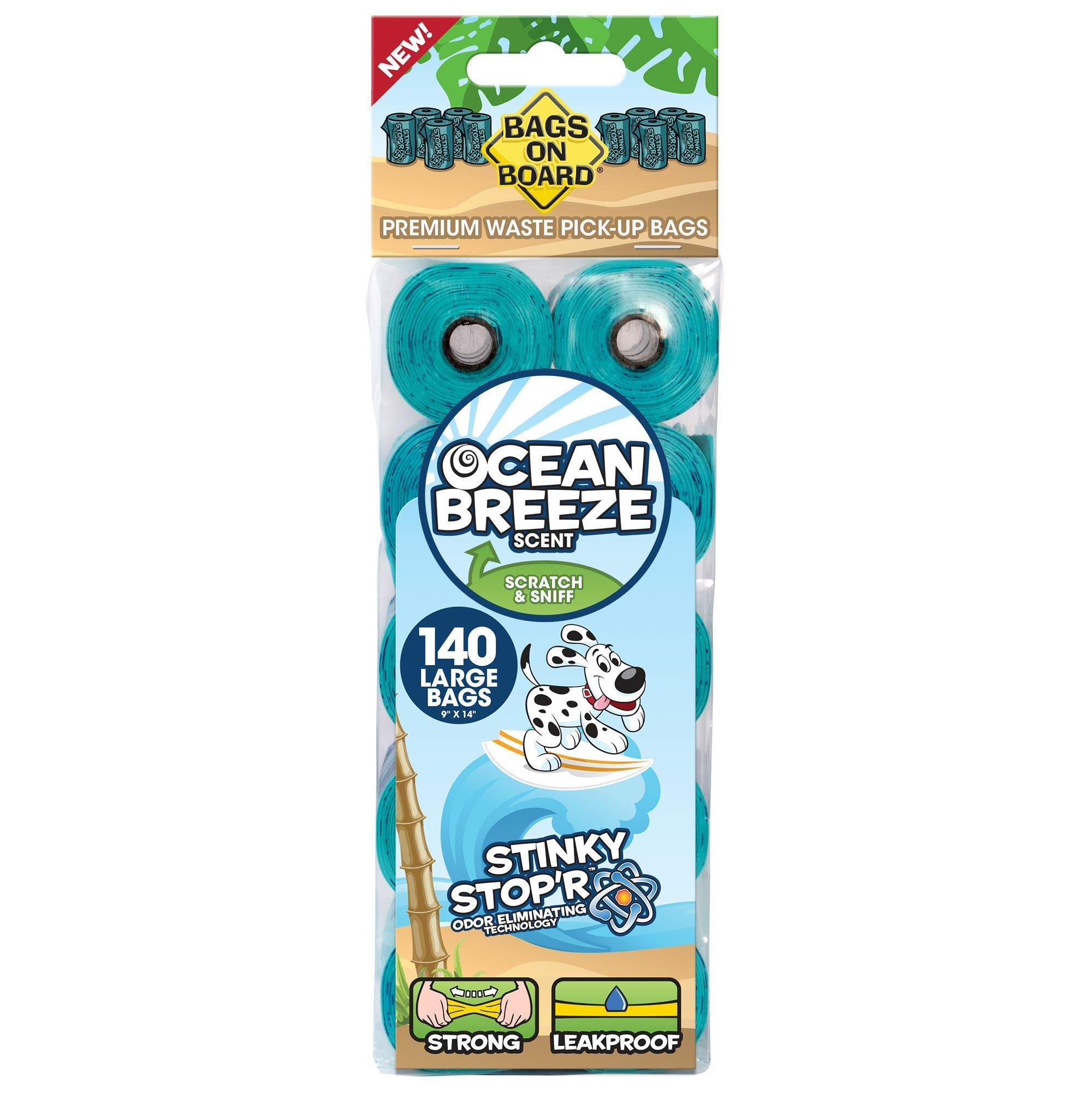 Bags on Board Ocean Breeze bag rolls mask odors on walks