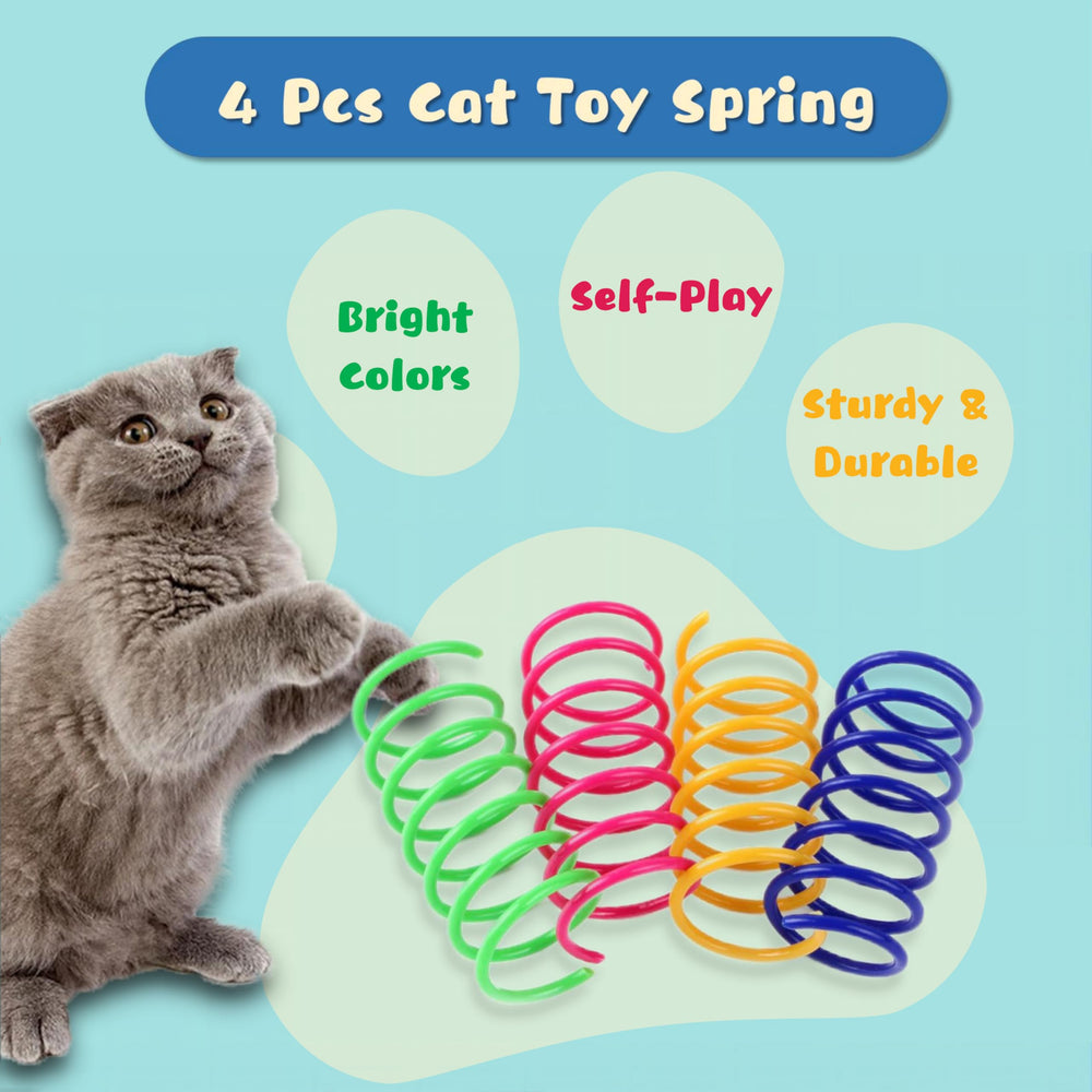 BaiKevin cat springs toy adds bounce for extra engagement.