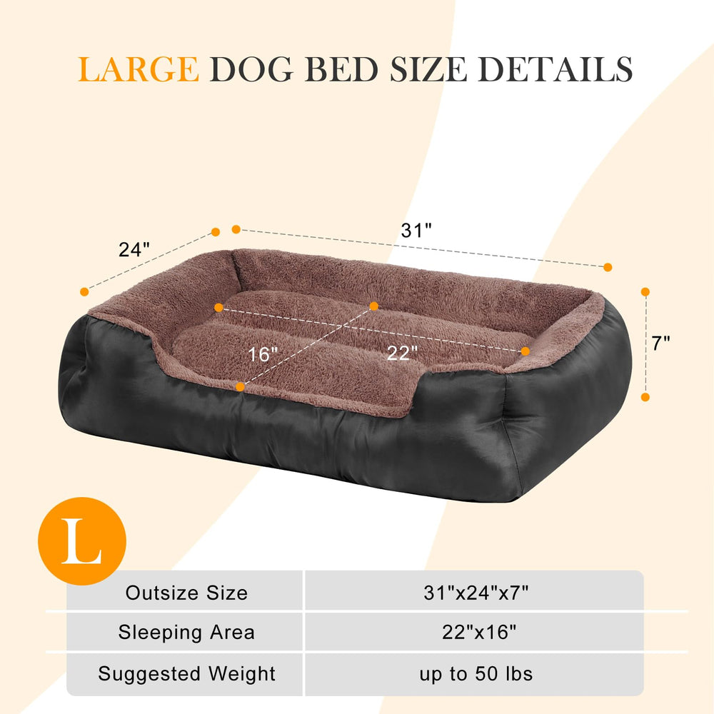 BAILARY dog bed anti slip bottom stays in place for safe lounging.