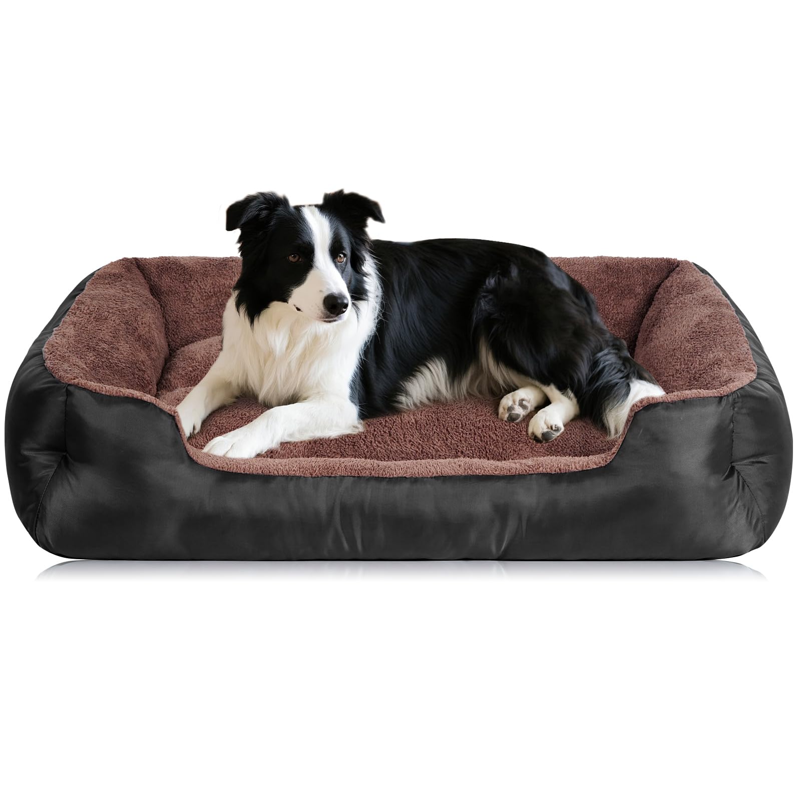 BAILARY dog bed medium wrap bolsters provide cozy security for medium dogs.