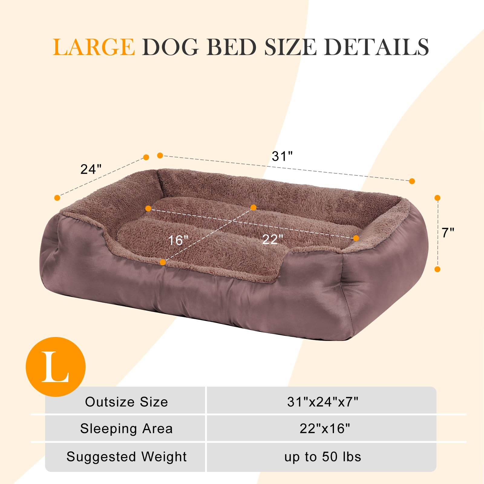 BAILARY dog bed non-slip bottom keeps the bed in place during play.